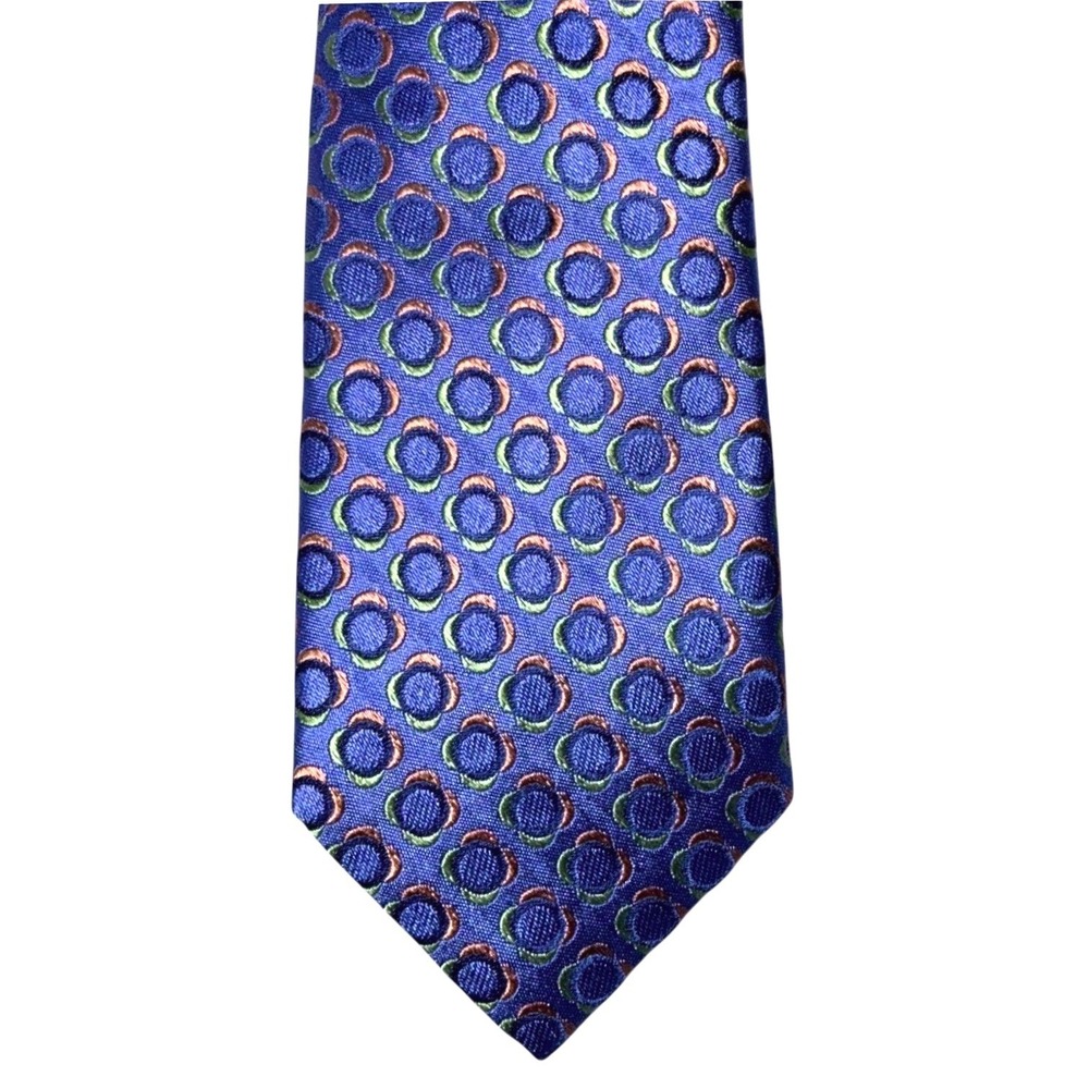 Ted Baker 100% Silk Tie‎ Geometric Pattern Vibrant Neon Multi Color Designer